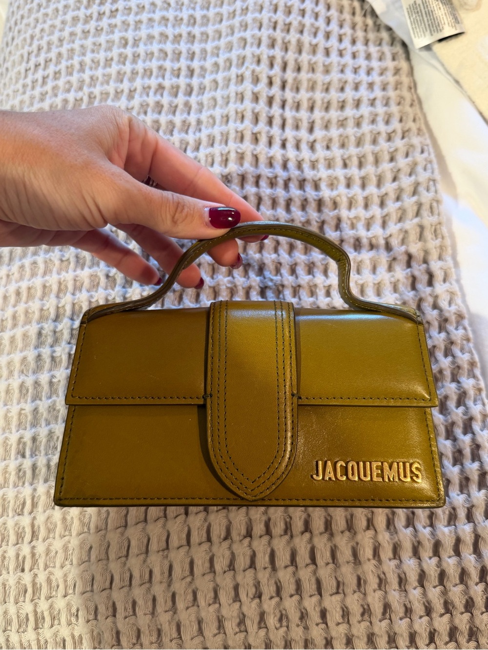 Jacquemus Le Bambino Small Flap Bag Olive Green